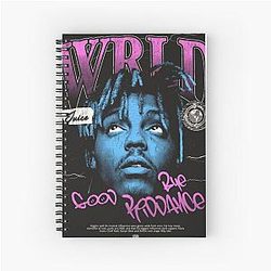 Juice Wrld Notebooks - Juice WRLD Rose Glow Spiral Notebook