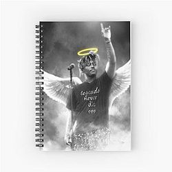 Juice Wrld Notebooks - Juice WRLD Cloudy Dreams Spiral Notebook