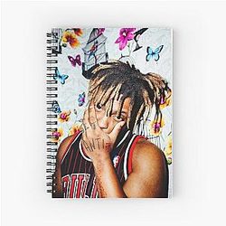 Juice Wrld Notebooks - Juice WRLD Halftone Vision Spiral Notebook