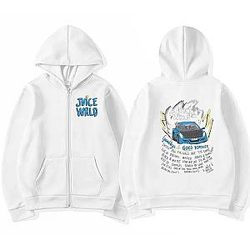 Juice Wrld Jackets - Juice Wrld Casual Oversized Zip  Hip Hop  Jacket
