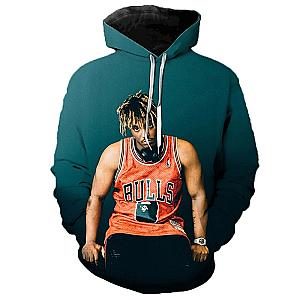 Juice Wrld  Blue 3D Print Casual Oversized Hoodie