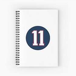 Julian Edelman Number 11 Jersey Patriots Inspired Spiral Notebook