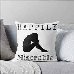 Happily Miserable Julian Edelman Throw Pillow
