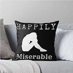 Happily Miserable - Julian Edelman Throw Pillow