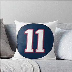 Julian Edelman #11 New England Patriots Throw Pillow