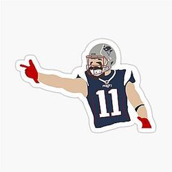 Julian Edelman Portrait Sticker