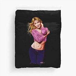 Julianne Hough An illustration by Paul Cemmick Duvet Cover