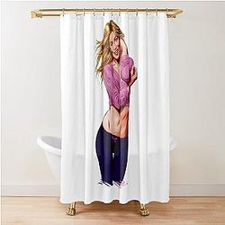 Julianne Hough An illustration by Paul Cemmick Shower Curtain