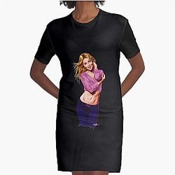 Julianne Hough An illustration by Paul Cemmick Graphic T-Shirt Dress
