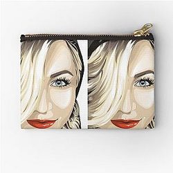 Julianne Hough Cartoonized Zipper Pouch
