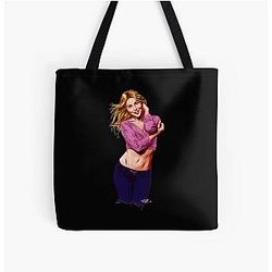 Julianne Hough An illustration by Paul Cemmick All Over Print Tote Bag