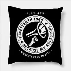 Juneteenth Pillows - Juneteenth Ancestors Black African American Flag Pride Pillow TP1002