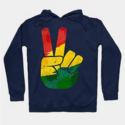 Juneteenth Hoodies - Peace Hand Sign Juneteenth Freedom Day Black Pride Hoodie TP1002