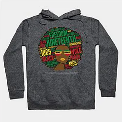 Juneteenth Hoodies - Juneteenth Black Woman Afro Hoodie TP1002