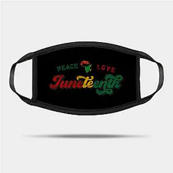 Juneteenth Face Masks - Peace Love Juneteenth Black History African American Freedom Day since 1865 Mask TP1002