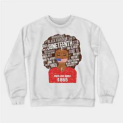 Juneteenth Sweatshirts - Juneteenth American Flag Afro Free-Ish Since 1865 Sweatshirt TP1002