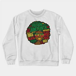 Juneteenth Sweatshirts - Juneteenth Black Woman Afro Sweatshirt TP1002