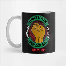Juneteenth Mugs - Juneteenth Day Pan African Colors Black History Fist Edit View Mug TP1002