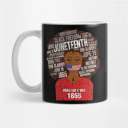Juneteenth Mugs - Juneteenth American Flag Afro Free-Ish Since 1865 Mug TP1002
