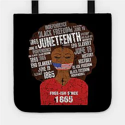 Juneteenth Bags - Juneteenth American Flag Afro Free-Ish Since 1865 Tote TP1002