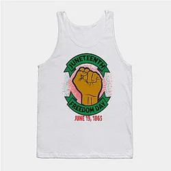 Juneteenth Tank Tops - Juneteenth Day Pan African Colors Black History Fist Edit View Tank Top TP1002