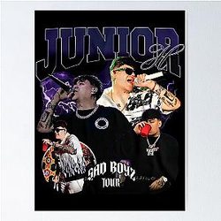 Junior H Sad Boyz Tour vintage Poster