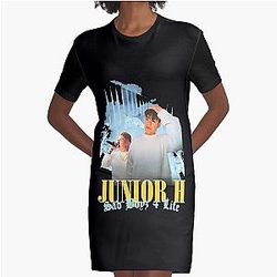 Junior H Sad Boyz 4 Life Graphic T-Shirt Dress