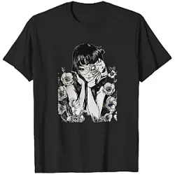 Junji Ito T-Shirt - Enigmatic Girl and Flowers Edition