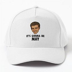 It's Gonna Be May - Justin Timberlake - N Sync - White text Baseball Cap
