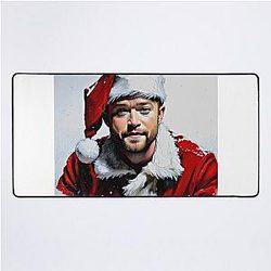 Justin Timberlake as Santa Claus Desk Mat