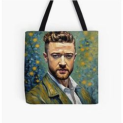 Justin Timberlake Over Print Tote Bag