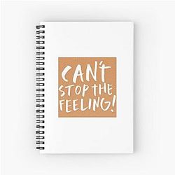 Can't Stop The Feeling Justin Timberlake Spiral Notebook