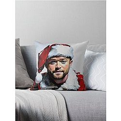 Justin Timberlake as Santa Claus Throw Pillow