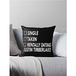 Mentally Dating Justin Timberlake Throw Pillow