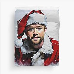 Justin Timberlake Santa Claus Duvet Cover