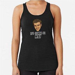 It's Gonna Be May - Justin Timberlake - N Sync - White text Tank Top