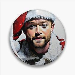 Justin Timberlake as Santa Claus Pin