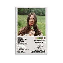 Jinze Kacey Musgraves Deeper Well Album Cover Posters for Room Aesthetic Canvas Wall Art for Teens 12x18inch