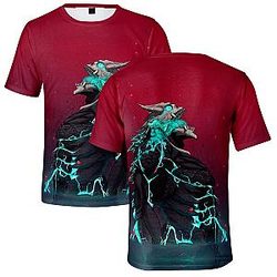 Anime Kaiju No. 8 3D Summer Short Sleeve Men's and Women's Casual Trend Versatile Couple T-shirt