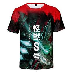 Anime Kaiju No. 8 3D Summer Short Sleeve Men's and Women's Casual Trend Versatile Couple T-Shirt