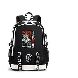 Anime Kaiju No. 8 Backpack KAIJU NUMBER EIGHT Bookbag Laptop Bag School Bag with USB Charging Port 3