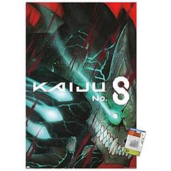 Trends International Kaiju No. 8 - Key Visual 2 Wall Poster with Push Pins, 22.37" x 34.00", Poster & Push Pin Bundle