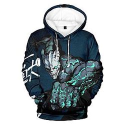 Anime Kaiju No. 8 Hoodie Hibino Kafka Sweatshirt Jacket Sweater Fleece Hooded Costume