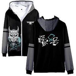 Anime Kaiju No. 8 Merch Fashion Hip Hop Women/Men Zipper Hoodie Sweatshirt