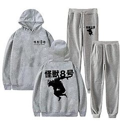 Anime Kaiju No. 8 Hoodies Jogger Pants Two Piece Set Sweatshirts+Sweatpants Women Men Harajuku Outfits