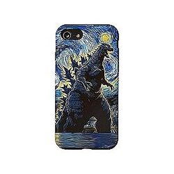 iPhone SE (2020) / 7 / 8 Vintage Japanese Monster Kaiju in Van Gogh Starry Night Art Case