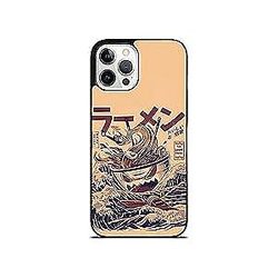 Great Ramen of Kanagawa Japanese Kaiju Kawaii Ramen Food Case - Compatible with iPhone 7/8/SE - Durable Non-Slip TPU Rubber Shockproof Slim Case (7/8/SE) Black