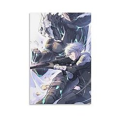 GOYEITKU Kaiju No. 8 Anime Canvas Poster Wall Art Decor Print Picture Paintings for Living Room Bedroom Decoration 12x18inch(30x45cm)