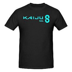 Kaiju Anime No. 8 Shirt Man's Soft Comfy Short Sleeve Crew Neck Cotton T Shirt Unisex Tees Tops Black