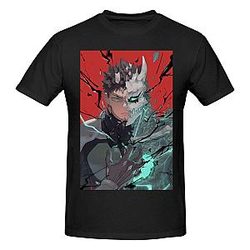 Kaiju Anime No. 8 Shirt Man's Soft Comfy Short Sleeve Crew Neck Cotton T Shirt Unisex Tees Tops Black